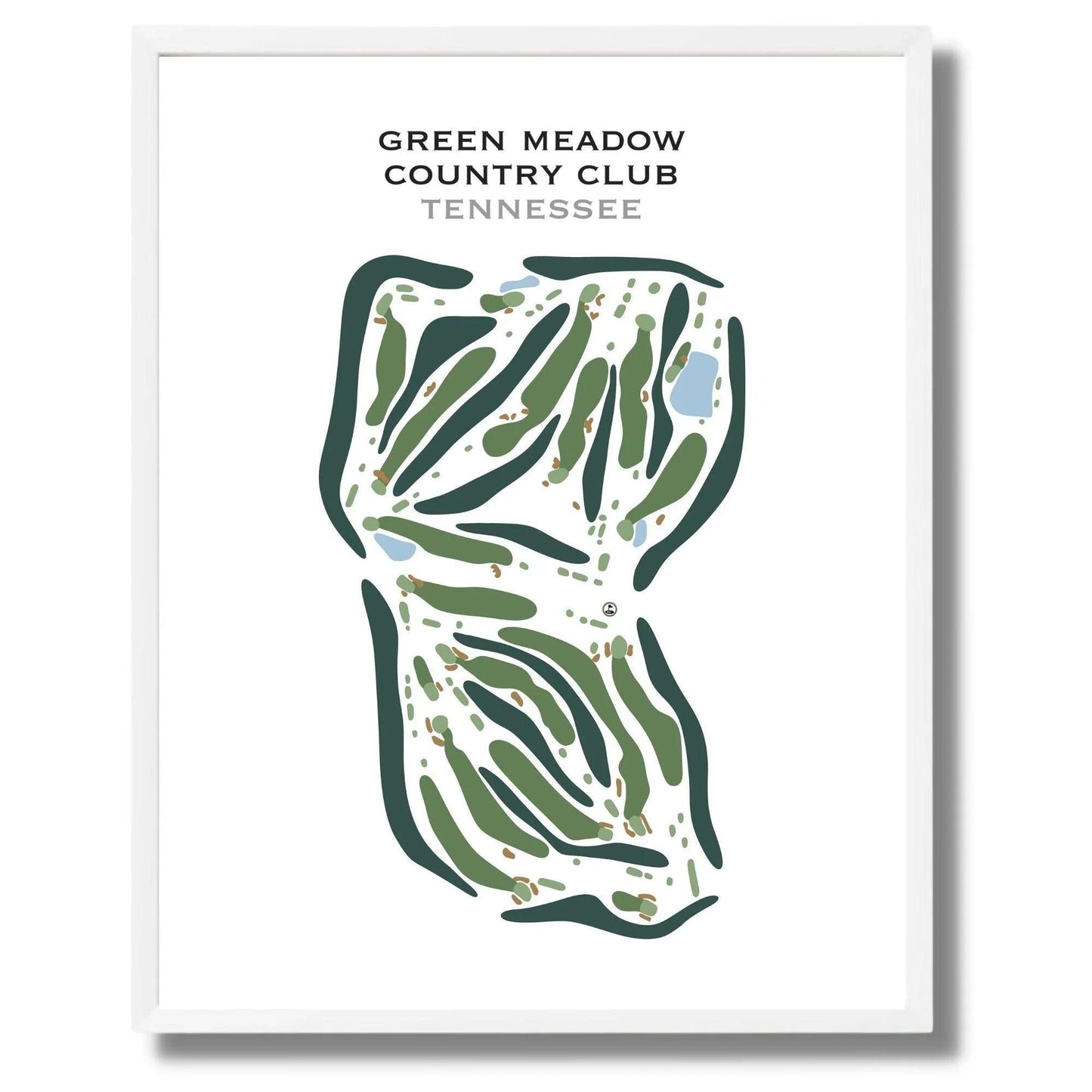 Green Meadow Country Club, Tennessee - Printed Golf Course