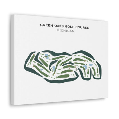Green Oaks Golf Course, Michigan - Printed Golf Courses
