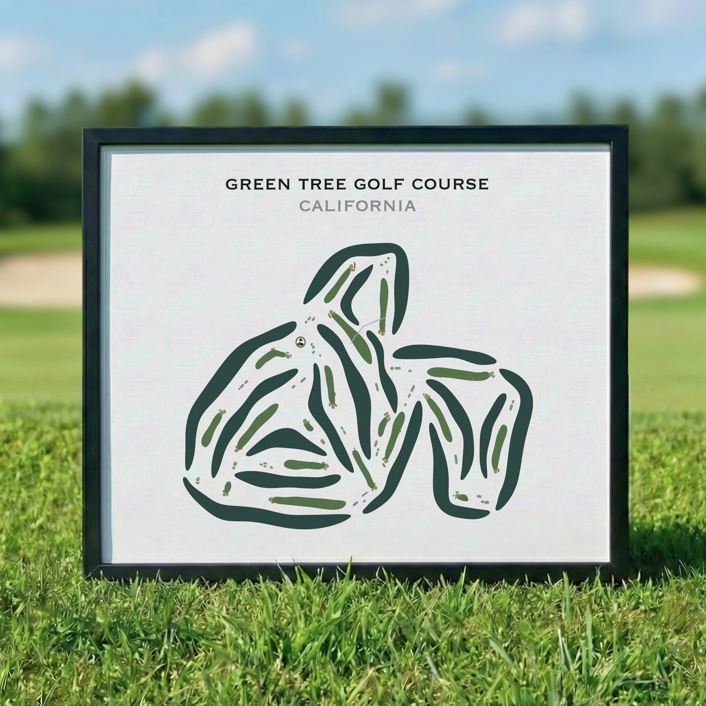 Green Tree Golf Course, California - Printed Golf Courses