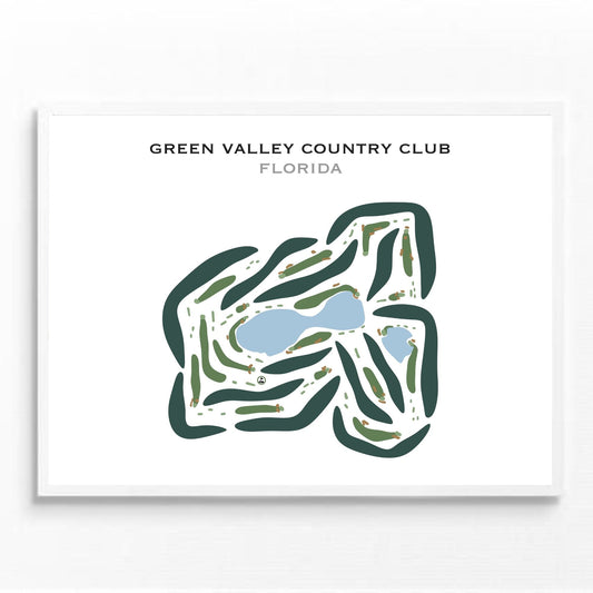 Green Valley Country Club, Florida - Printed Golf Courses