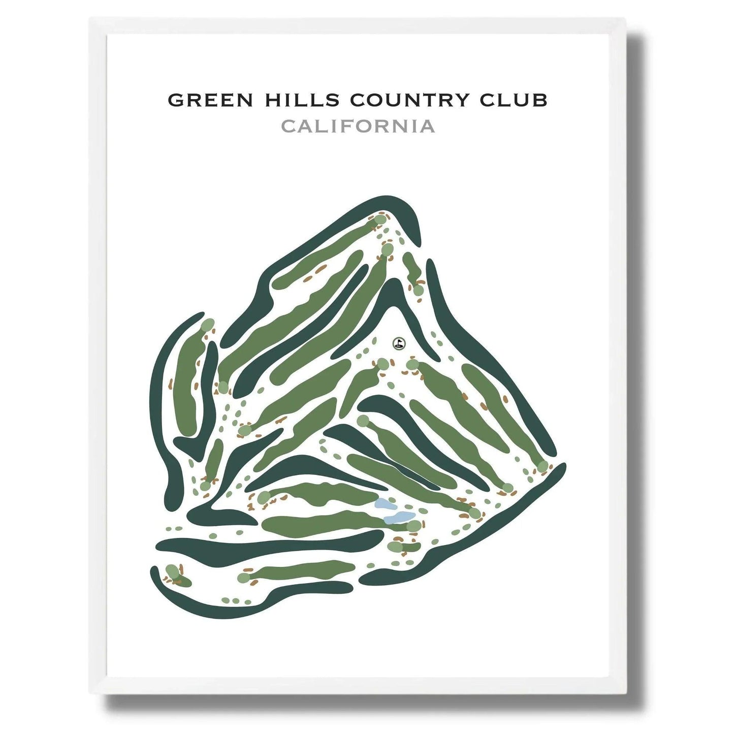 Green Hills Country Club, California - Printed Golf Courses