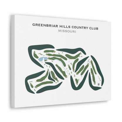 Greenbriar Hills Country Club, Missouri - Printed Golf Courses