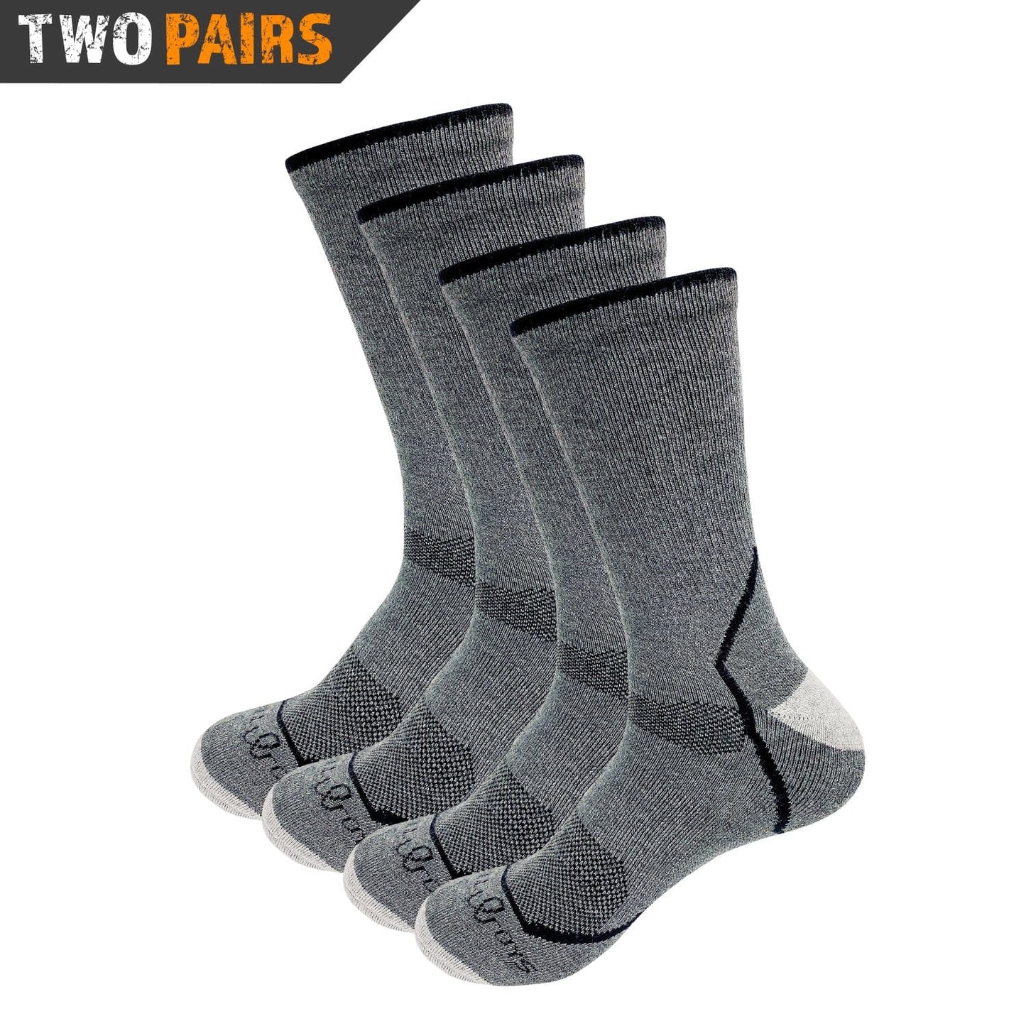 Bamboo Terry Crew Socks - 2 Pairs