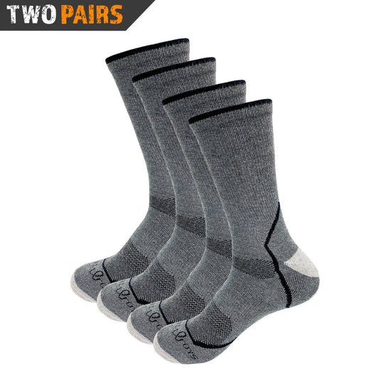 Bamboo Terry Crew Socks - 2 Pairs