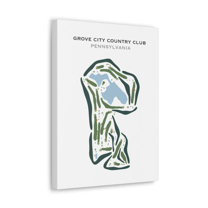 Grove City Country Club, Pennsylvania - Printed Golf Courses