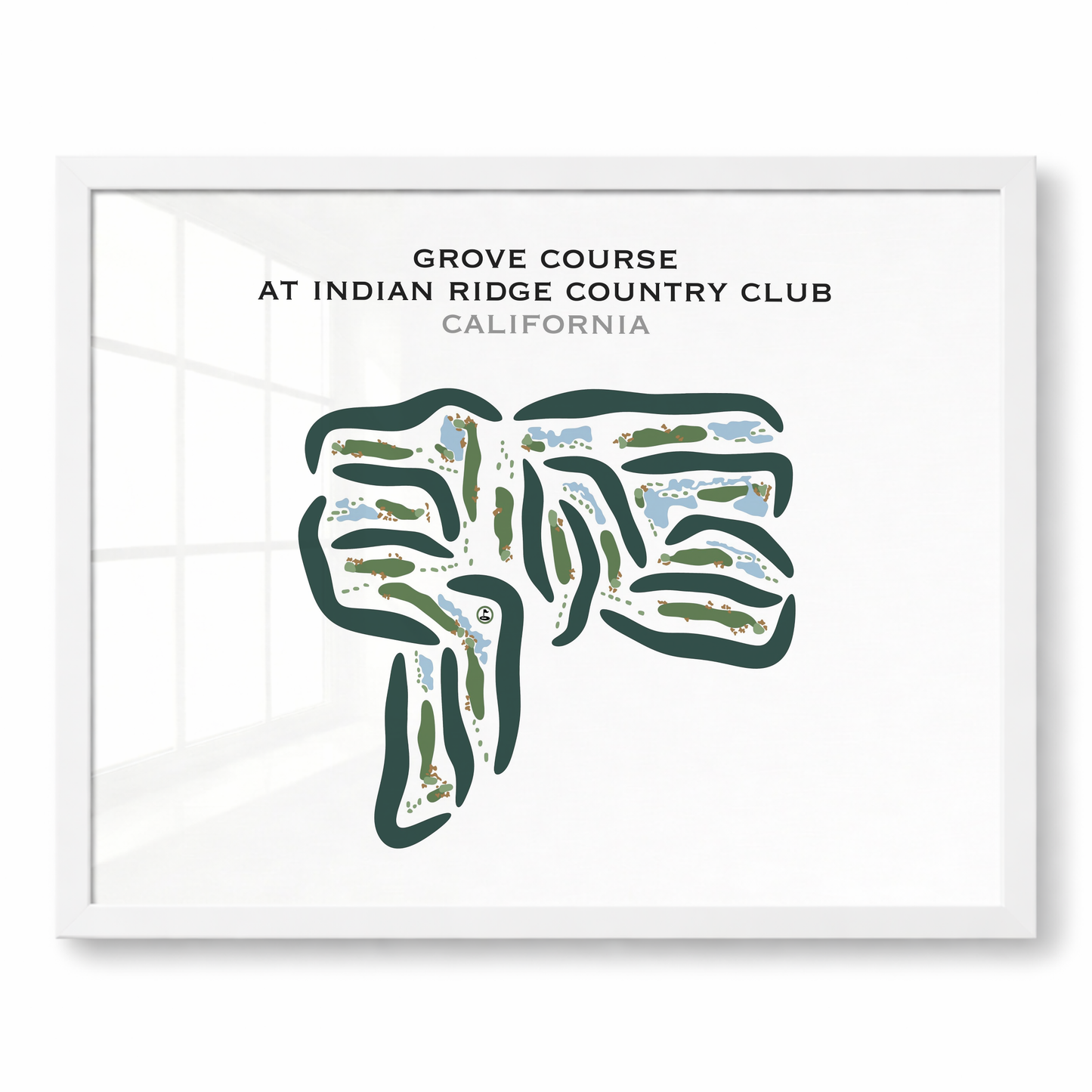 Grove Course at Indian Ridge Country Club, California - Printed Golf Courses