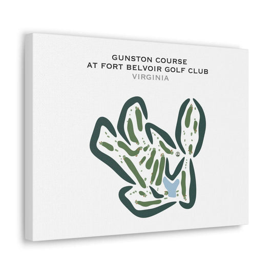 Gunston Course at Fort Belvoir Golf Club, Virginia - Printed Golf Courses