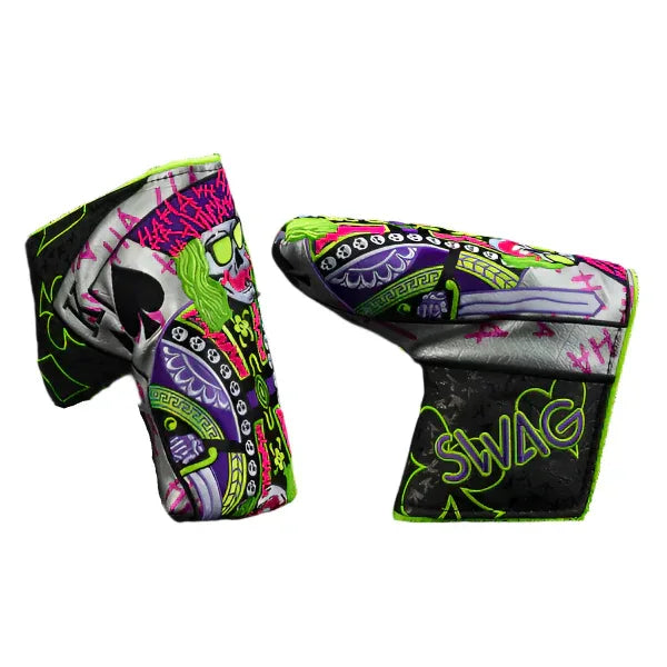 Swag Golf - Defaced Skeleton King Blade Putter Headcover *opened, no bag* - GOLF LEAGUE
