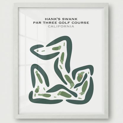 Hank's Swank Par Three Golf Course, California - Printed Golf Courses