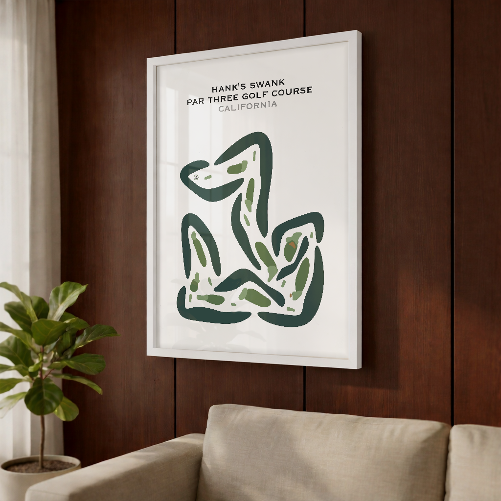 Hank's Swank Par Three Golf Course, California - Printed Golf Courses