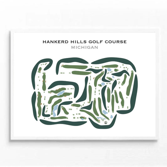 Hankerd Hills Golf Course, Michigan - Printed Golf Courses