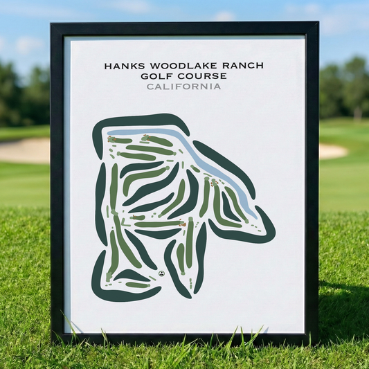 Hanks Woodlake Ranch Golf Course, California - Printed Golf Courses