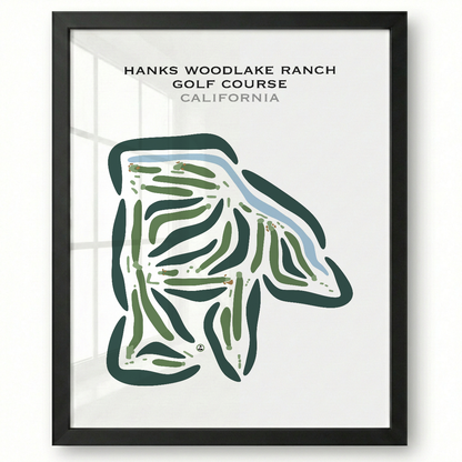 Hanks Woodlake Ranch Golf Course, California - Printed Golf Courses