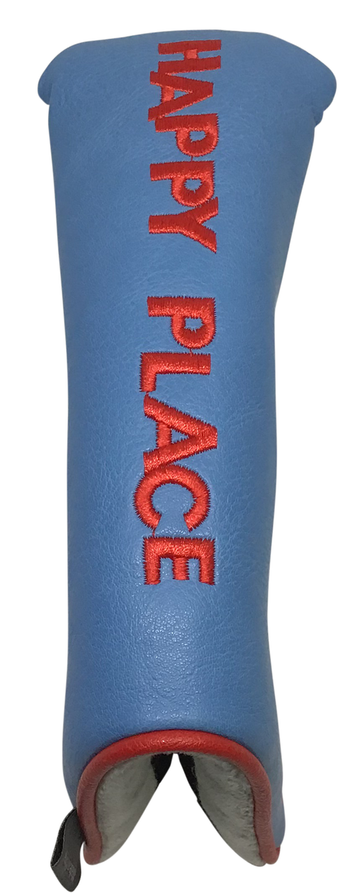 Happy Place Embroidered Putter Cover - Blade by ReadyGOLF