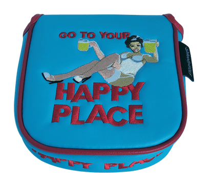L.A.B. DF2.1 Embroidered Center-Shafted Putter Cover by ReadyGOLF - Happy Place