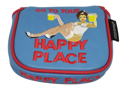 Happy Place Embroidered Putter Cover - XL Mallet
