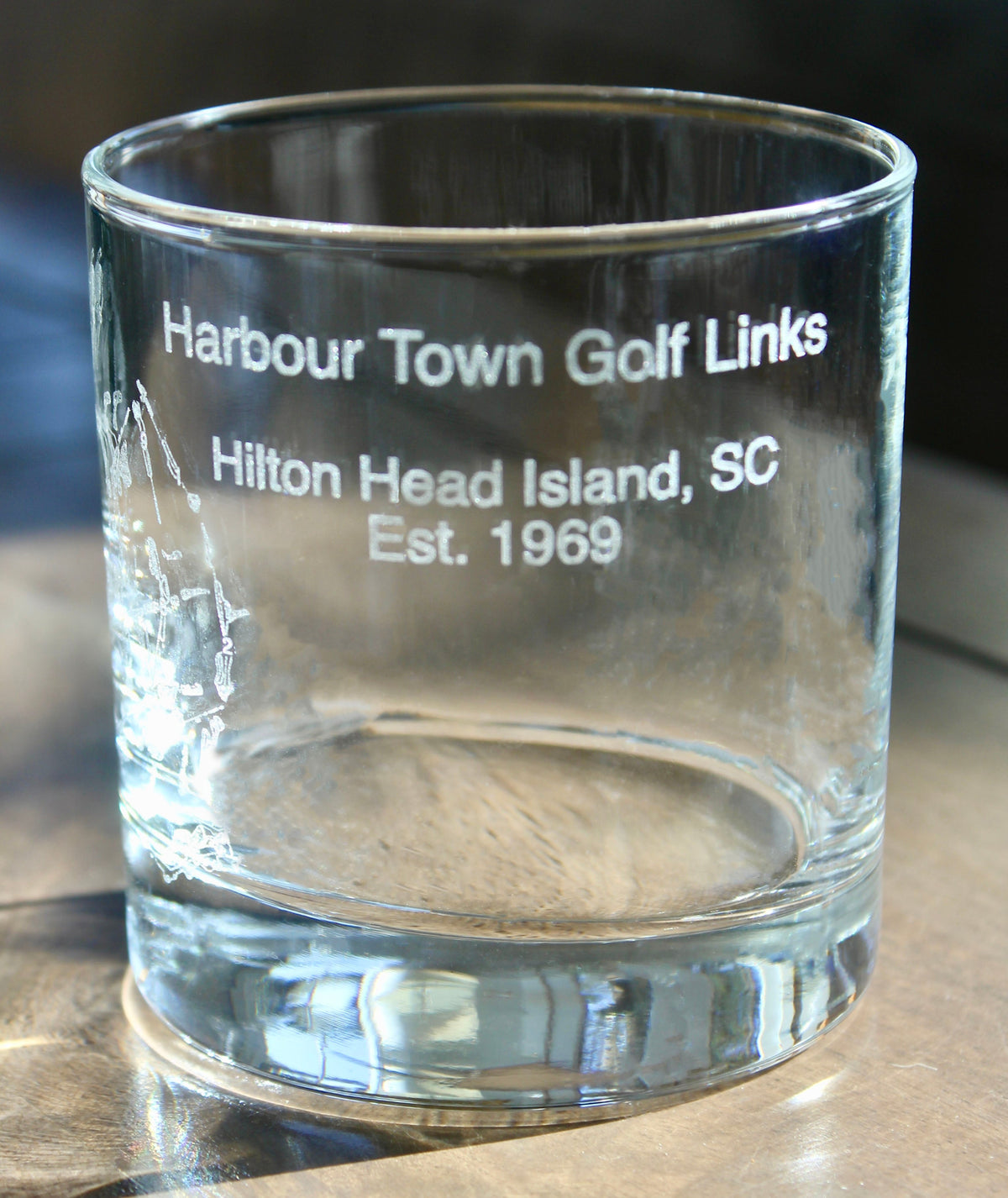 Harbour Town Golf Links - Laser Engraved Golf Course Map Glasses