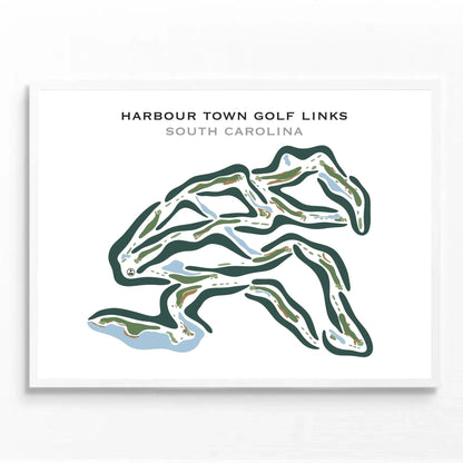Harbour Town Golf Links, Hilton Head, South Carolina - Printed Golf Courses