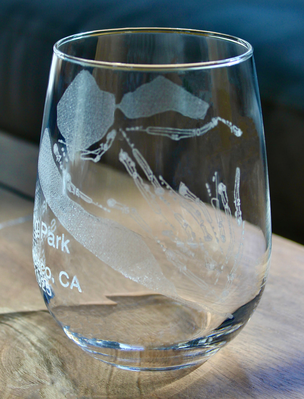 Harding Park Golf Course - Laser Engraved Course Map Glasses