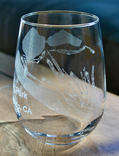 Harding Park Golf Course - Laser Engraved Course Map Glasses
