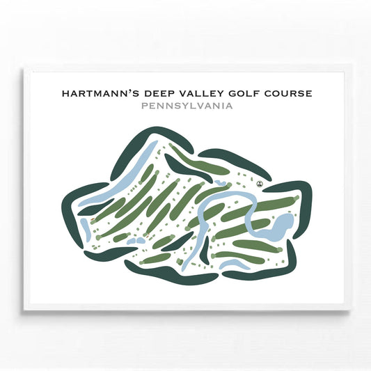 Hartmann's Deep Valley Golf Course, Pennsylvania - Printed Golf Courses