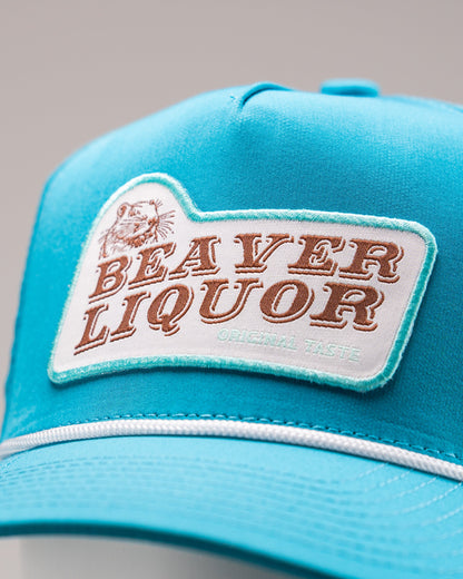 Perforated Rope Hat - Beaver Liquor - Baby Blue