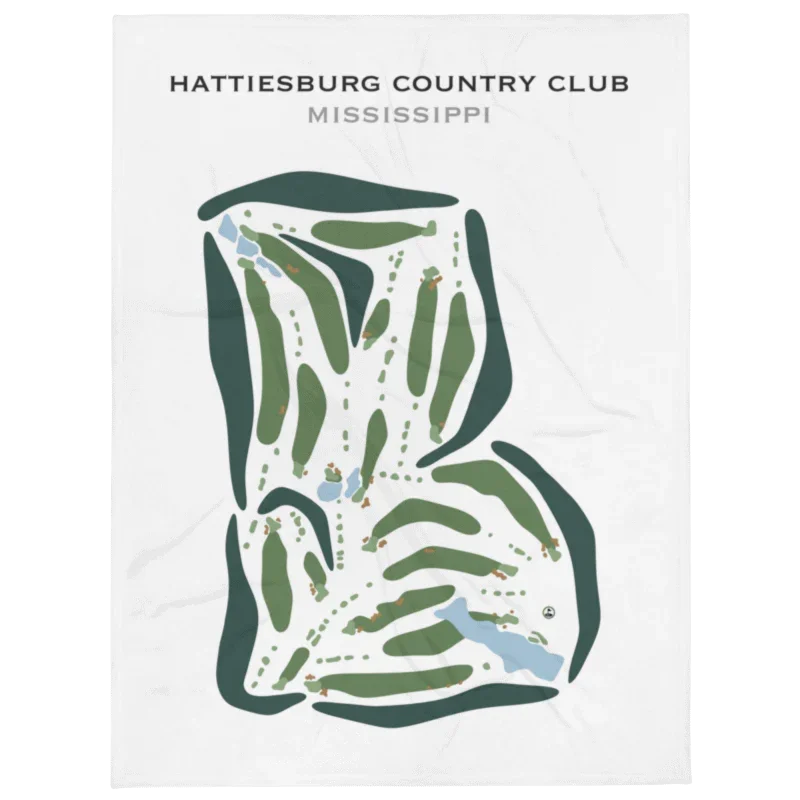 Hattiesburg Country Club, Mississippi - Printed Golf Courses