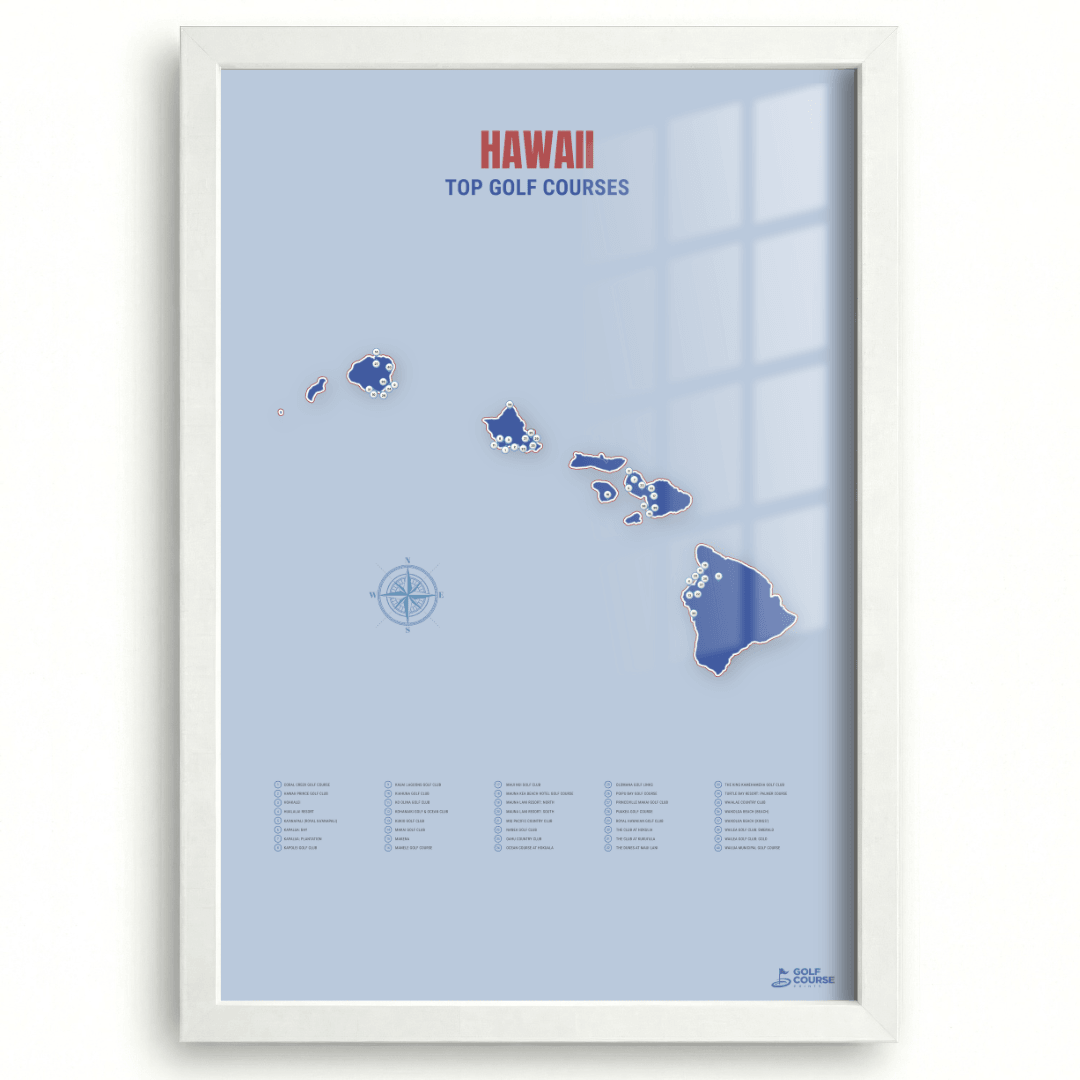 Map of Hawaii Golf Courses