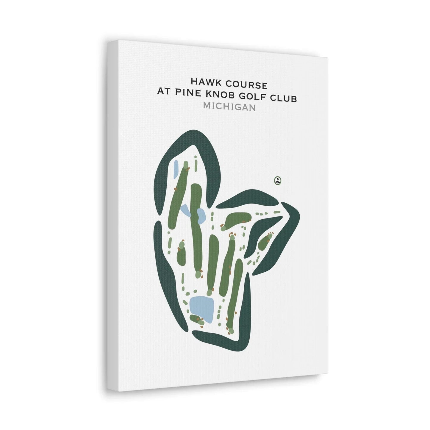 Hawk Course at Pine Knob Golf Club, Clarkston, Michigan - Printed Golf Courses