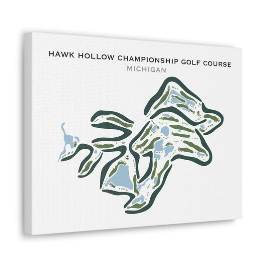 Hawk Hollow Championship Golf Course, Michigan - Printed Golf Courses