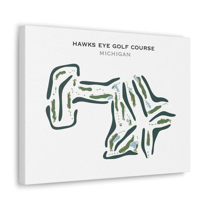 Hawk's Eye Golf Course, Michigan - Printed Golf Course