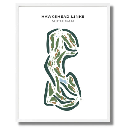 Hawkshead Links, Michigan - Printed Golf Courses