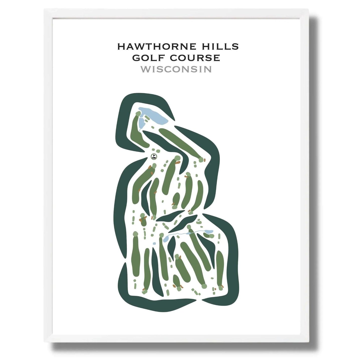 Hawthorne Hills Golf Course, Wisconsin - Printed Golf Courses