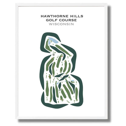 Hawthorne Hills Golf Course, Wisconsin - Printed Golf Courses
