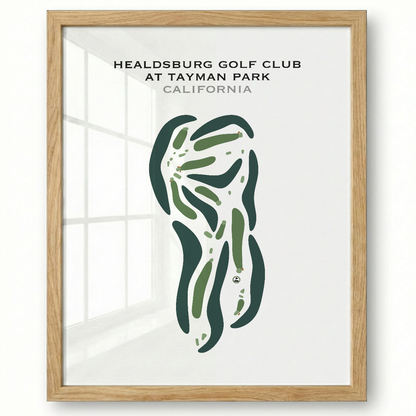 Healdsburg Golf Club at Tayman Park, California - Printed Golf Courses