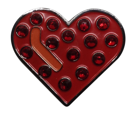 Heart Ball Marker & Hat Clip with Crystals by ReadyGOLF