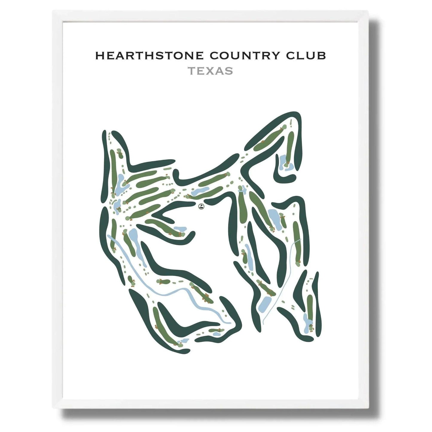 Hearthstone Country Club, Texas - Printed Golf Course
