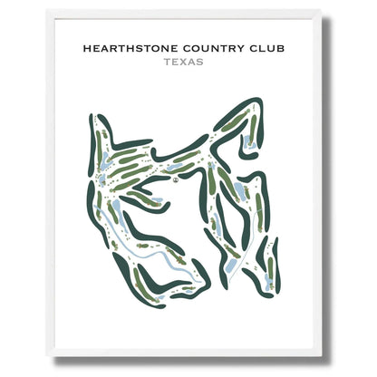Hearthstone Country Club, Texas - Printed Golf Course