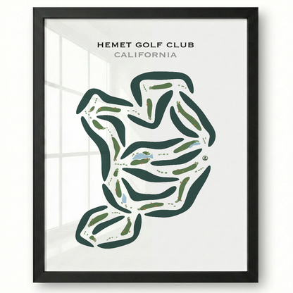 Hemet Golf Club, California - Printed Golf Courses