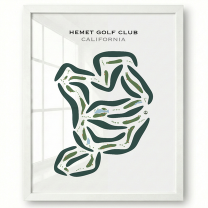 Hemet Golf Club, California - Printed Golf Courses