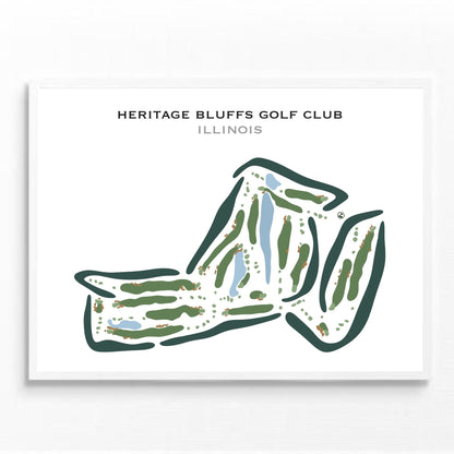 Heritage Bluffs Golf Club, Illinois - Printed Golf Courses