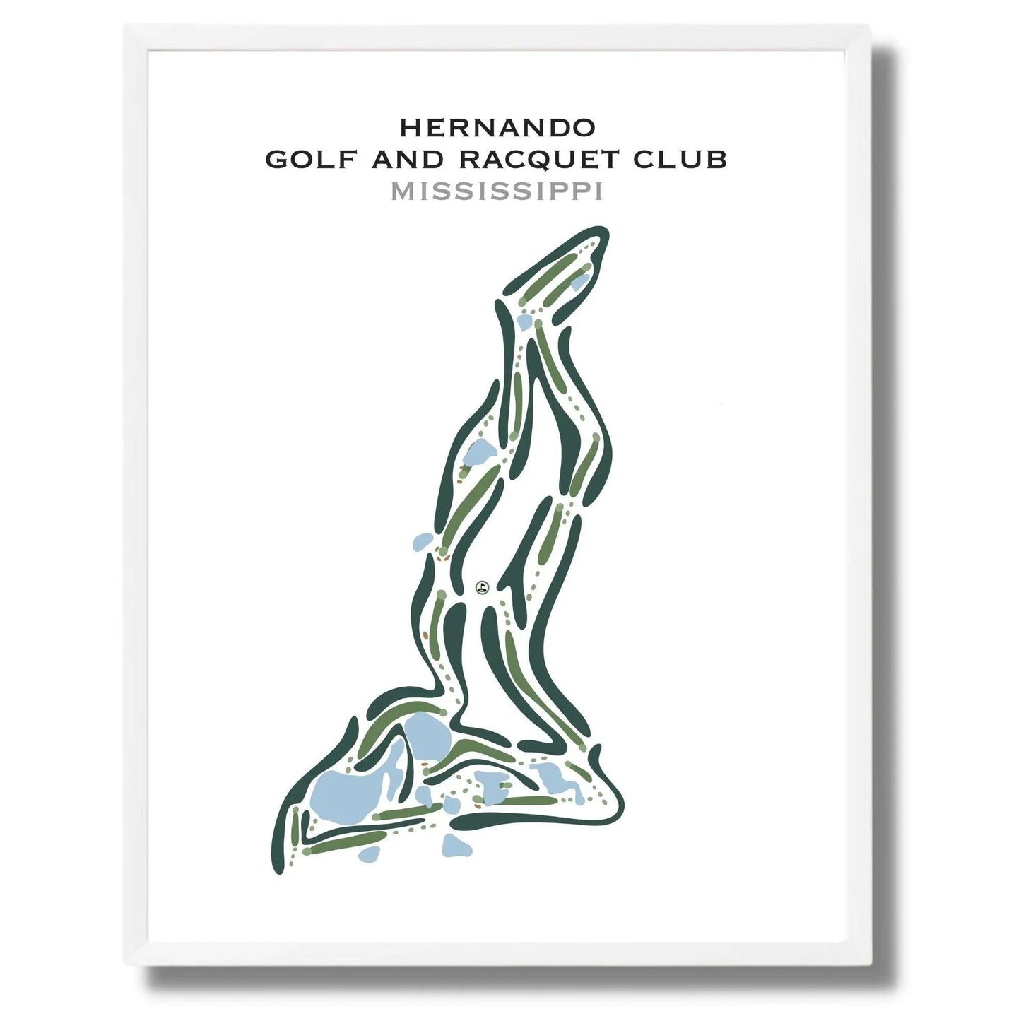 Hernando Golf & Racquet Club, Mississippi - Printed Golf Courses