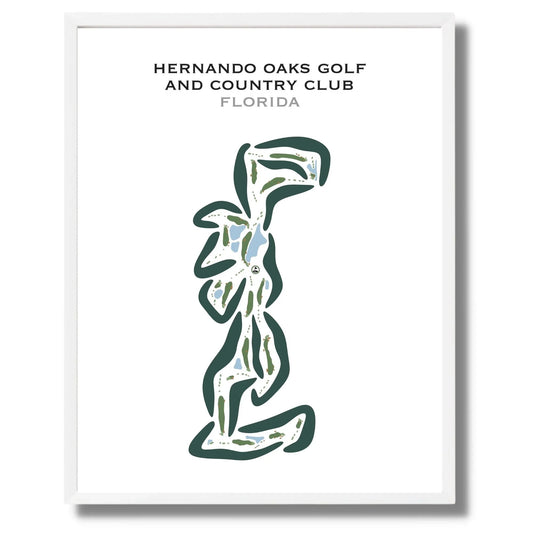 Hernando Oaks Golf and Country Club, Florida - Printed Golf Courses