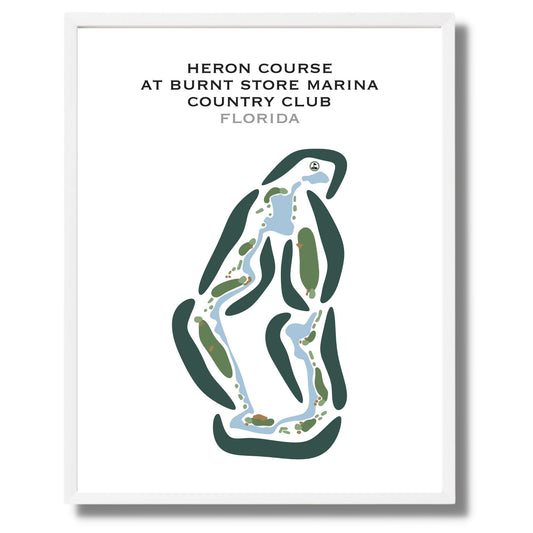 Heron Course at Burnt Store Marina Country Club, Florida - Printed Golf Courses
