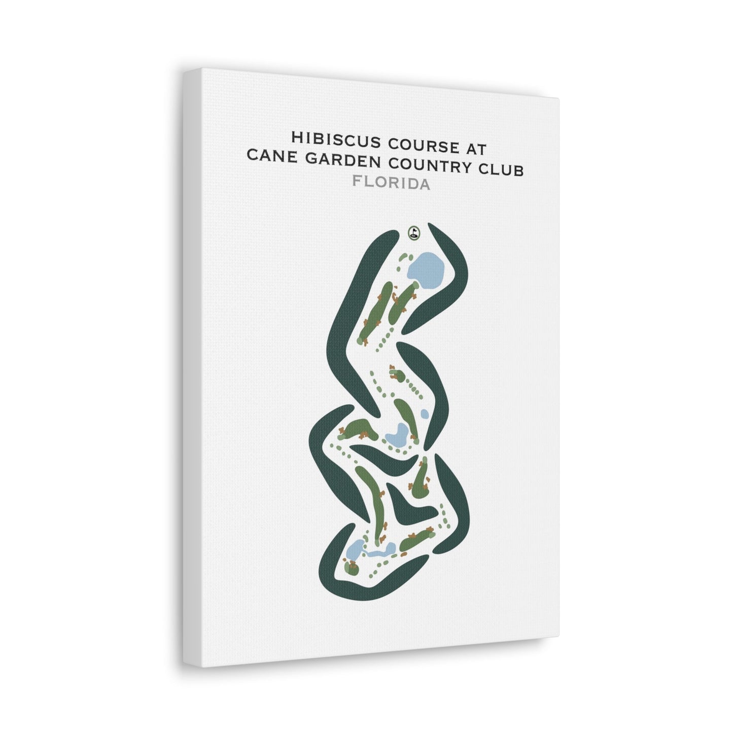 Hibiscus Course at Cane Garden Country Club, Florida - Printed Golf Courses