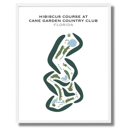 Hibiscus Course at Cane Garden Country Club, Florida - Printed Golf Courses