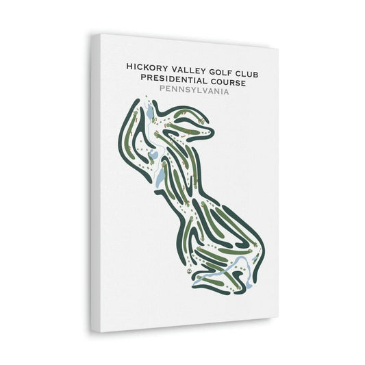 Hickory Valley Golf Club Presidential Course, Pennsylvania - Printed Golf Courses