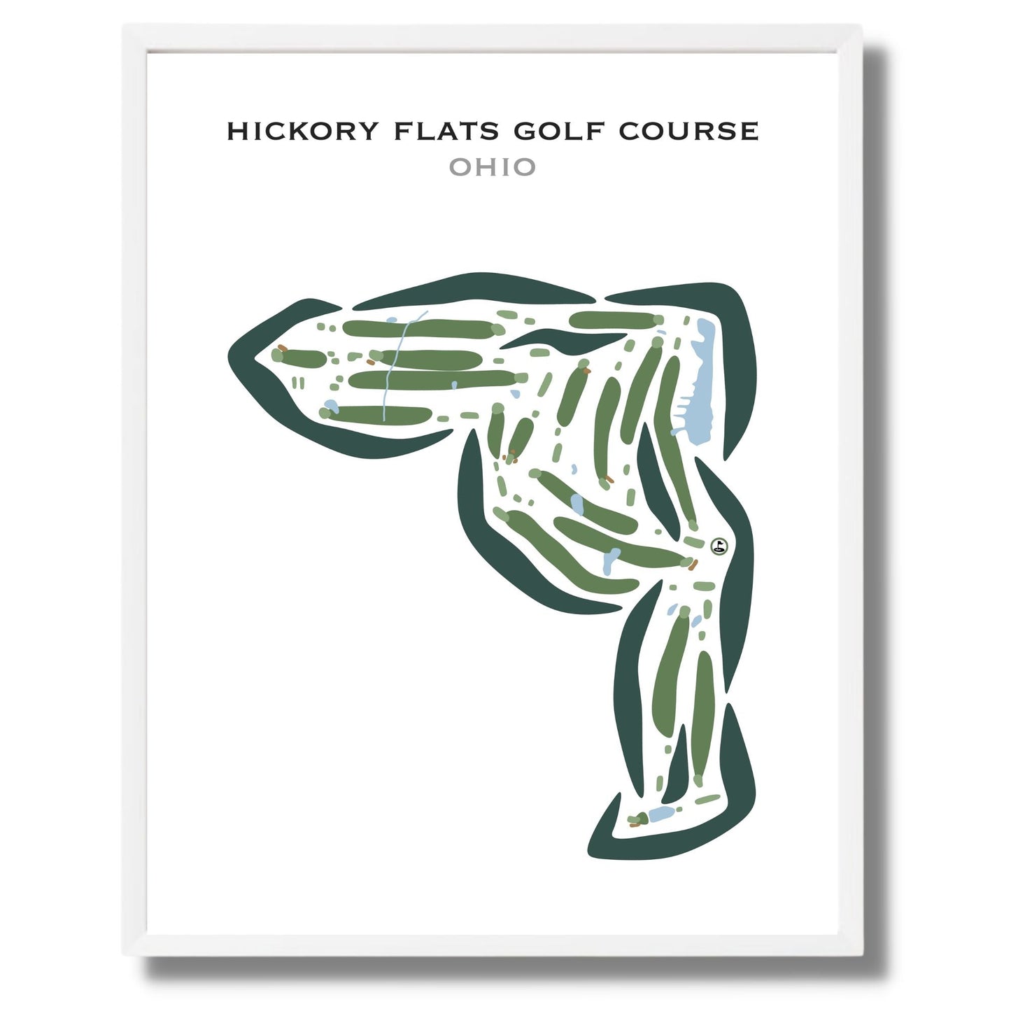 Hickory Flats Golf Course, Ohio - Printed Golf Courses
