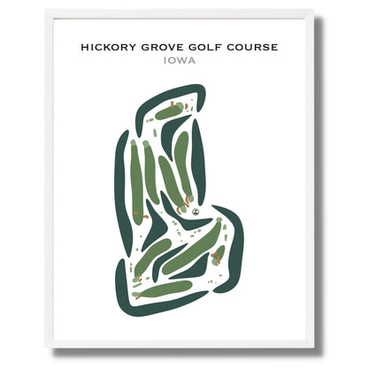 Hickory Grove Golf Course, Iowa - Printed Golf Courses