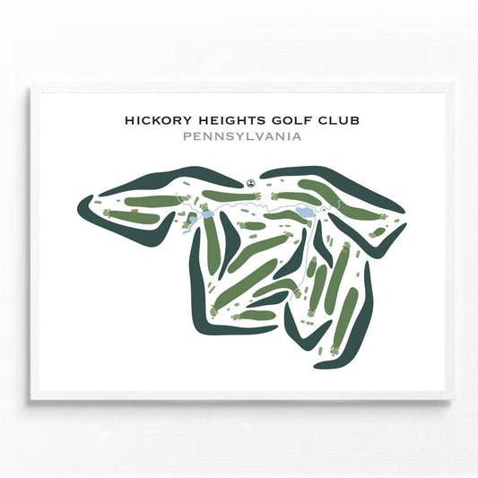 Hickory Heights Golf Club, Spring Grove, Pennsylvania - Printed Golf Courses
